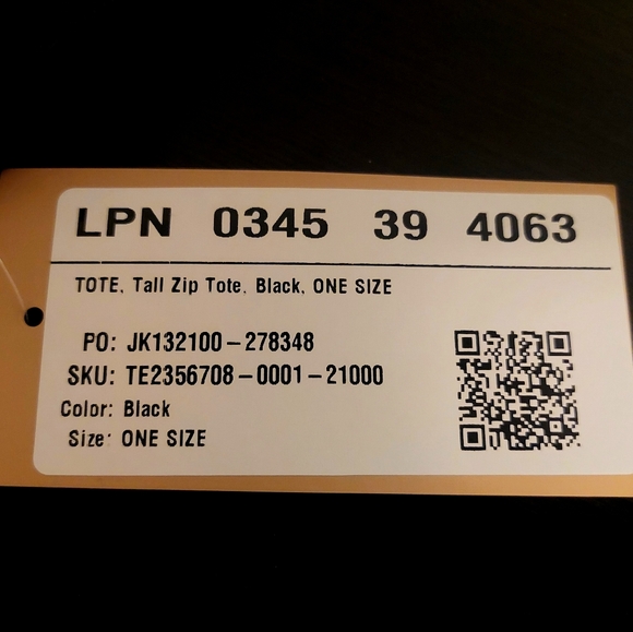 Just Fab tall zip tote - Picture 3 of 4